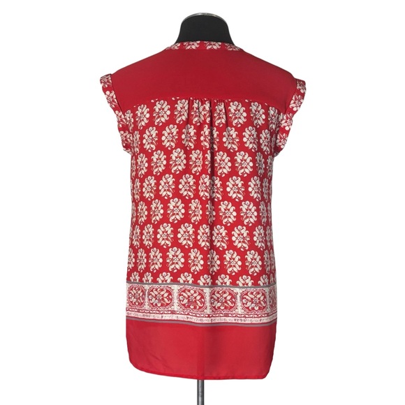 Pleione – Zip Front Sleeveless Print Top – Small - Picture 6 of 10